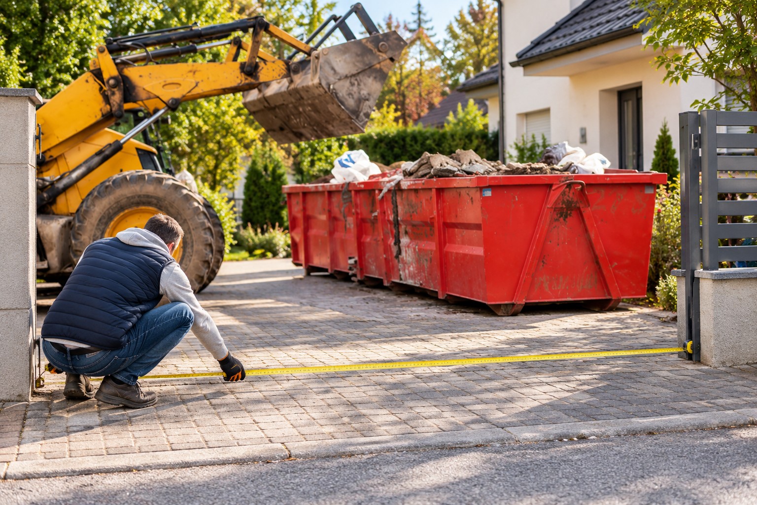Kontener na gruz przy posesji – jak przygotować miejsce na dostawę i odbiór?